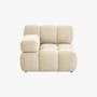 Gepolsterter Sessel Waffle textil beige / Sofa modulierbar – Austauschbare Armlehne - NV GALLERY