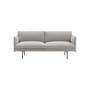 Canapé 2 places Outline tissu gris / L 170 cm - Muuto