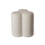 Clover Pouf textile white beige / Terry loop fabric - Pols Potten