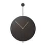 Horloge murale Trace métal noir / Ø 26 cm - Ferm Living