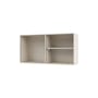 Wandablage Ripple I holz weiß / Vitrine - B 69,6 x T 20 x H 35,4 cm / Gewelltes Glas - MONTANA
