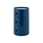 Ablage Componibili New Big plastikmaterial blau / 3 Schubladen - Ø 42 x H 69,5 cm - Kartell