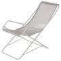 Klappbare Loungeliege Bahama metall weiß beige / zusammenklappbar - Emu