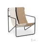Sessel Desert textil beige / Gestell schwarz - Plastikflaschen-Recycling - Ferm Living