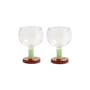 Bicchiere da vino Cantine vetro arancione / Set di 2 - & klevering
