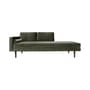 Meridiana Wind tessuto verde / Bracciolo sinistro - L 200 cm / Velluto - BROSTE COPENHAGEN