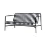 Palissade Lounge 2-seater outdoor sofa metal grey black W 139 cm - R & E Bouroullec - Hay
