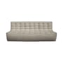 Canapé droit N701 tissu beige / 3 places - L 210 cm - Ethnicraft