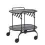 Desserte Gastone plastique noir / Pliable - 68 x 62 cm / Version mate - Kartell