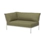 Level 2 2-seater outdoor sofa textile green / Extra-soft backrest - Left corner - L 139 x D 92.5 cm - Houe