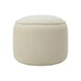Outdoor-Hocker Donut Outdoor textil weiß beige / Ø 50 cm - Ethnicraft