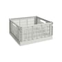 Panier Colour Crate plastique gris Large Square / 42 x 42 cm - Recyclé - Hay