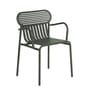 Fauteuil bridge empilable Week-End métal vert / Aluminium - Petite Friture