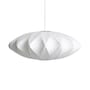 Bubble Saucer Pendant plastic material textile white / Medium - Criss-crossed patterns - Hay