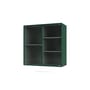 Wandablage Ripple II holz grün / Vitrine - B 69.6 x T 30 x H 69,6 cm / Gewelltes Glas - MONTANA