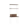 Scrivania Shelving System – s.200.1.D legno marrone / L 85 x H 200 x P 52 / 35 cm - MOEBE