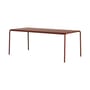 Table rectangulaire Panorama métal rouge / 190 x 90 cm - 8 places - TIPTOE