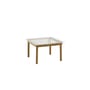 Tavolino Kofi vetro legno naturale / 60 x 60 cm - Vetro & legno - Hay
