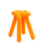 Bold Upholstered stool textile orange / Padded - Moustache