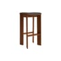 Chisel 30 High High stool leather brown / Height: 75 cm - Leather upholstery - Hay