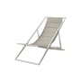 Luce Reclining folding sun lounger textile white / Lightly padded - Unopiu