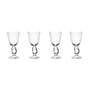 Out of Lines Red wine glass glass transparent / Set of 4 - Serax