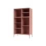 Credenza con piattaia Ripple III legno rosa / Utensile - L 69,6 x P 38 x H 105 cm / Vetro ondulato - MONTANA