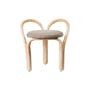 Gepolsterter Hocker Bistra faser holz natur - Gubi