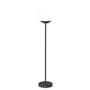 Schnurlose Outdoor-Stehleuchte Mooon! LED metall plastikmaterial schwarz / Kugel aus Plastik - H 134 cm - Bluetooth - Fermob