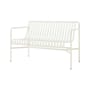 Bank mit Rückenlehne Palissade Dining metall weiß / L 128 cm - Bouroullec, 2016 - Hay