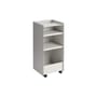 Folded Tall Trolley on wheels metal grey / Open - H 83.7 cm - Muuto
