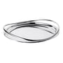 Plateau Vertigo argent métal par Andrée Putman / Ø 39 cm - Christofle