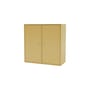 Portaoggetti da parete Cover Cabinet legno giallo / L 69,6 x P 30 x H 69,6 cm - 2 supporti - MONTANA