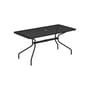 Cambi Rectangular table metal black / 160 x 80 cm - Parasol hole - Emu