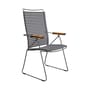 Click Position Armchair plastic material grey / Adjustable folder - Houe