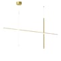 Sospensione Coordinates S2 oro metallo LED / L 176 cm x H 92 cm - Flos