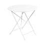 Bistro Foldable table metal white Ø 77cm - Foldable - With umbrella hole - Fermob