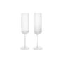 Ripple Champagne glass glass transparent / Set of 2 - Ferm Living