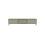Mobile TV Octave V legno grigio / Con Piede - L 138 x P 30 x H 36,6 cm - MONTANA