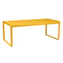 Table rectangulaire Bellevie métal jaune / 196 x 90 cm - 8 à 10 personnes - Fermob