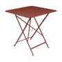 Tavolo pieghevole Bistro metallo rosso marrone / 71 x 71 cm - Foro per parasole - Fermob