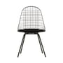 Wire Chair DKX Chair metal textile black / Upholstered seat - By Charles & Ray Eames, 1951 - Vitra