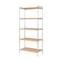 Étagère Alima NDS6 chêne / 83 x P 38 x H 174 cm - &tradition