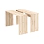 rechteckiger Tisch Join-In holz natur / Set 2 trennbare Tische - L 124 x B 39/79 cm - KARUP