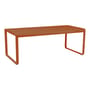 Tavolo rettangolare Bellevie metallo arancione / 196 x 90 cm - da 8 a 10 persone - Fermob
