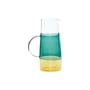 Carafe Lemonade verre vert / 1,3 L - Soufflé bouche - HÜBSCH