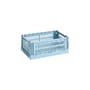 Cestino Colour Crate materiale plastico blu Small / 17 x 26,5 cm - Riciclato - Hay