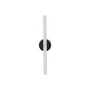 Applique bagno Kilter Short LED vetro nero / L 50 cm - Orientabile - TALA