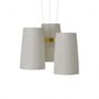 Suspension Fiesta LED tissu blanc / 3 abat-jours - Ø 63 cm - Dix Heures Dix