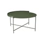 Table basse Edge métal vert / Poignée rabattable - Ø 76 x H 40 cm - Houe